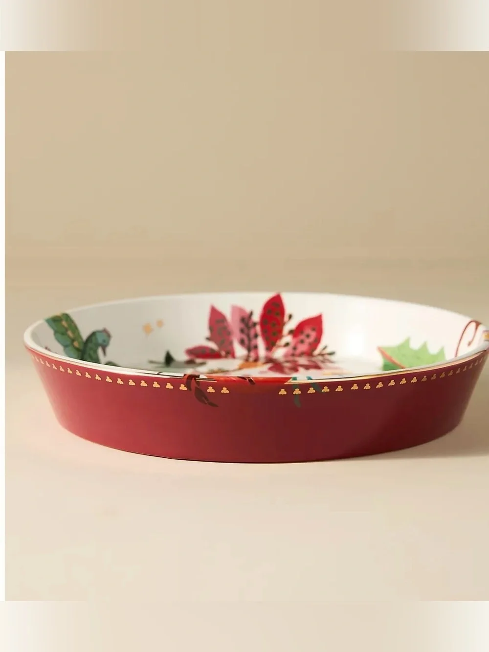 Anthropologie Coco Floral Pie Dish